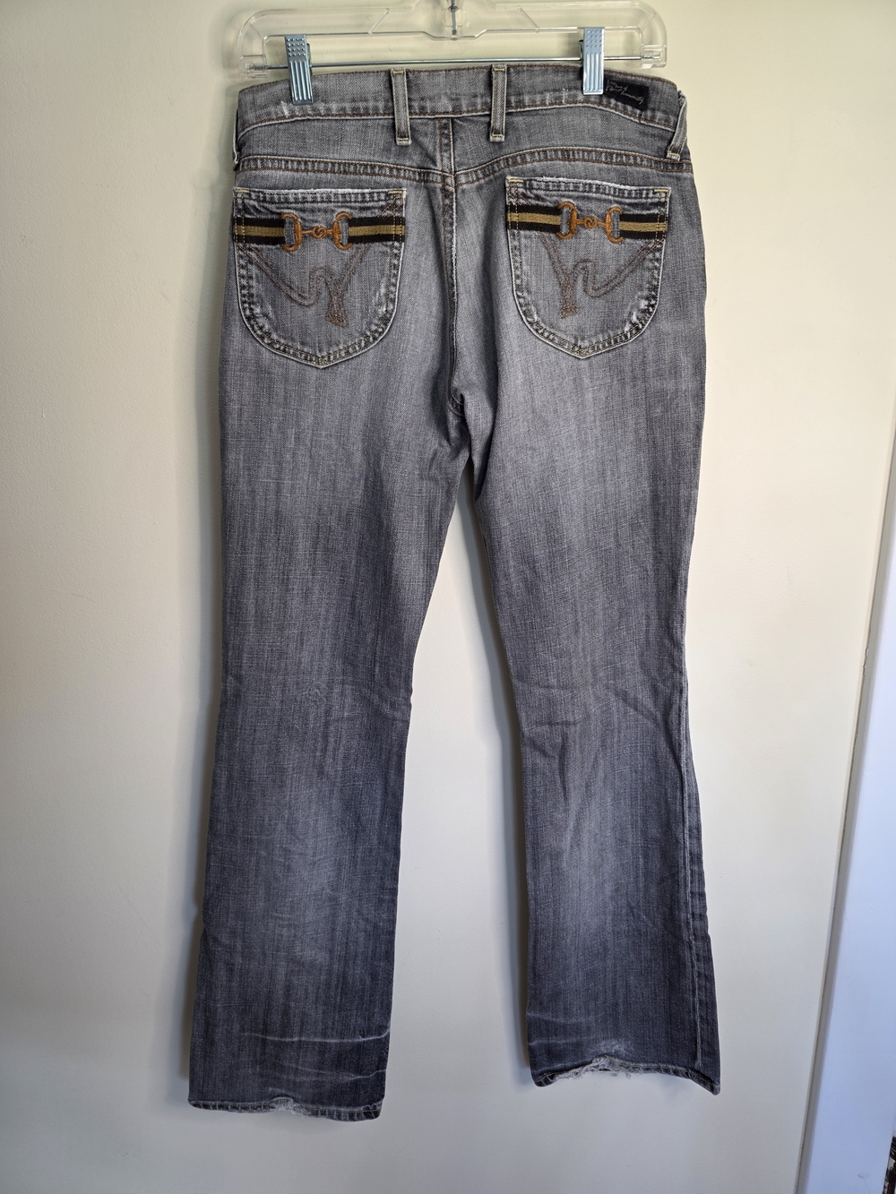 Vinyage Citizens of Humanity Gray Bootcut Jeans with Horse Bit Pocket Detail